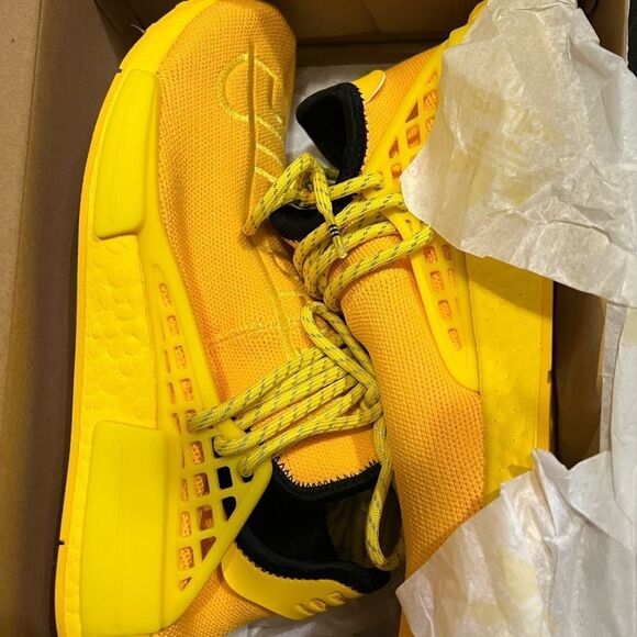 NEW AUTHENTIC ADIDAS NMD HU PHARRELL EXTRA EYE YELLOW MEN SHOE SIZE 8.5  GY0091 - Picture 2 of 11